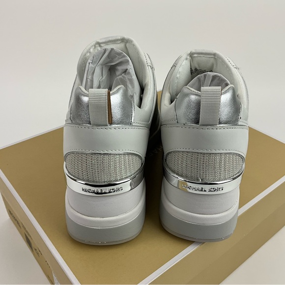 Michael Kors Women’s Georgie Trainer Glitter Chain Mesh New In Box - Picture 4 of 11